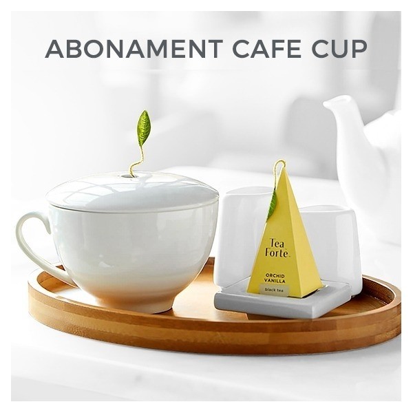 Abonament Cafe Cup Presentation Gift, 40 piramide ceai, 1 accesoriu