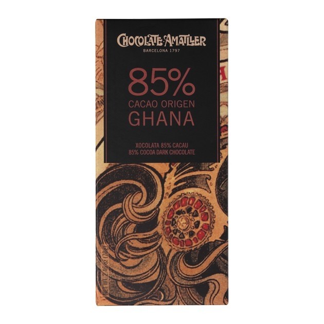 TABLETA DIN CIOCOLATA AMATLLER CHOCOLATE 85% CACAO GHANA 70G