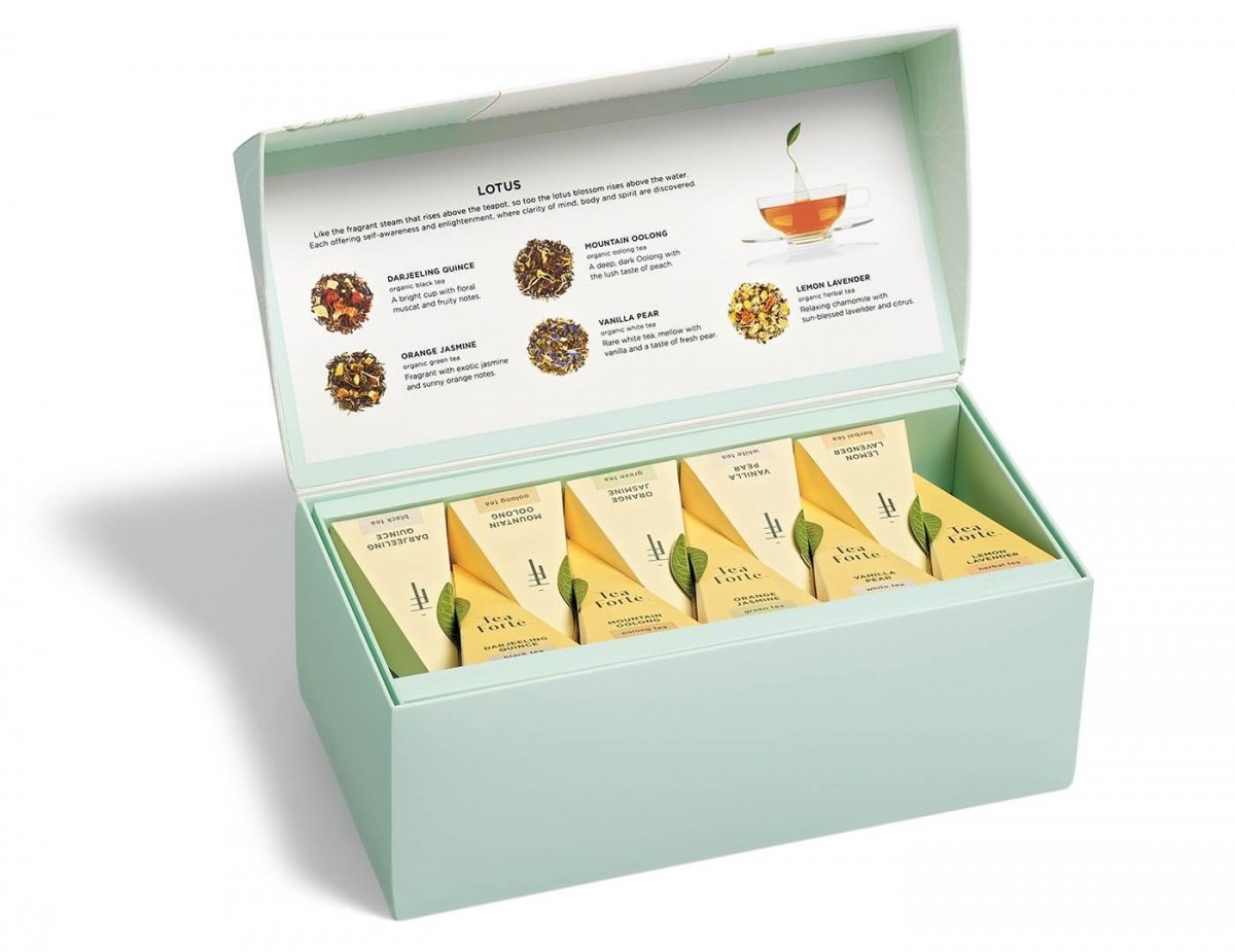 Cutie cu 20 de piramide de ceai Ribbon Box Lotus ECO
