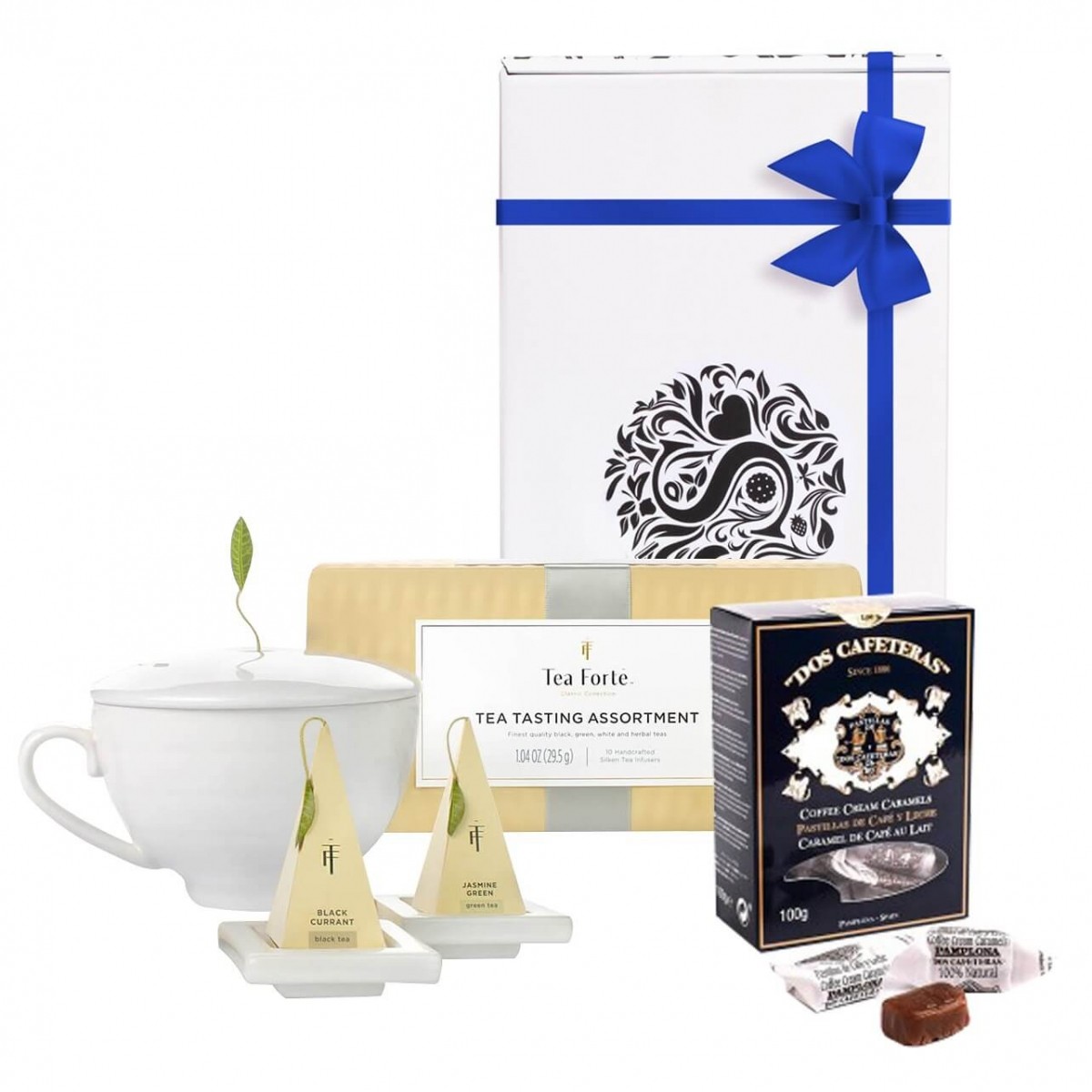 Pachet cadou ceai, cana pentru ceai si caramele Tasting Assortment Presentation gift