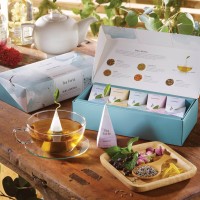 Cutie cu ceai cu 10 piramide de ceai organic Petite Ribbon Box Wellbeing ECO