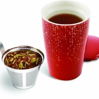 Cana ceai din ceramica cu infuzor din inox Kati Warming Joy Festive Collection