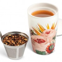 Cana pentru ceai din ceramica cu pereti dubli si infuzor din inox Kati Jubilee