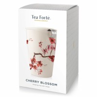 Cana pentru ceai din ceramica cu infuzor din inox Kati Cherry Blossoms