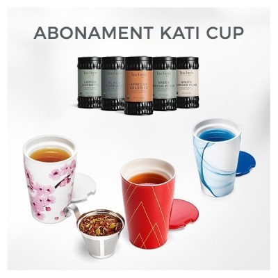 Abonament Cana Kati, 2 cani de ceai, 5 cutii metalice cu ceai