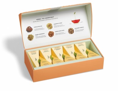 Cutie cu 10 piramide de ceai  Petite ribbon box Herbal tea assortment