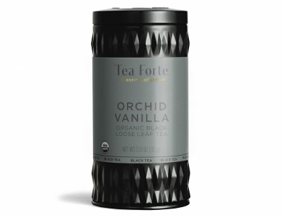 Cutie metalica cu infuzie de ceai negru si cocos, Orchid Vanilla, 50 de portii de ceai