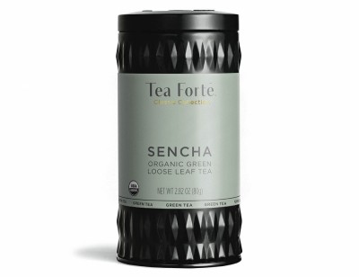 Cutie metalica cu ceai verde organic, Sencha, 50 de portii de ceai
