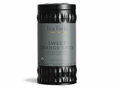 Cutie metalica cu ceai negru cu portocala si scortisoara, Sweet Orange Spice, 50 de portii de ceai