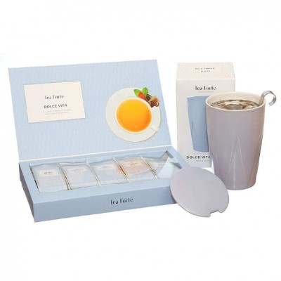 Pachet cadou ceai si cana pentru ceai Dolce Vita Collection gift