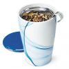 Cana ceai din ceramica cu pereti dubli si infuzor din inox Kati Blue - Tea Forte